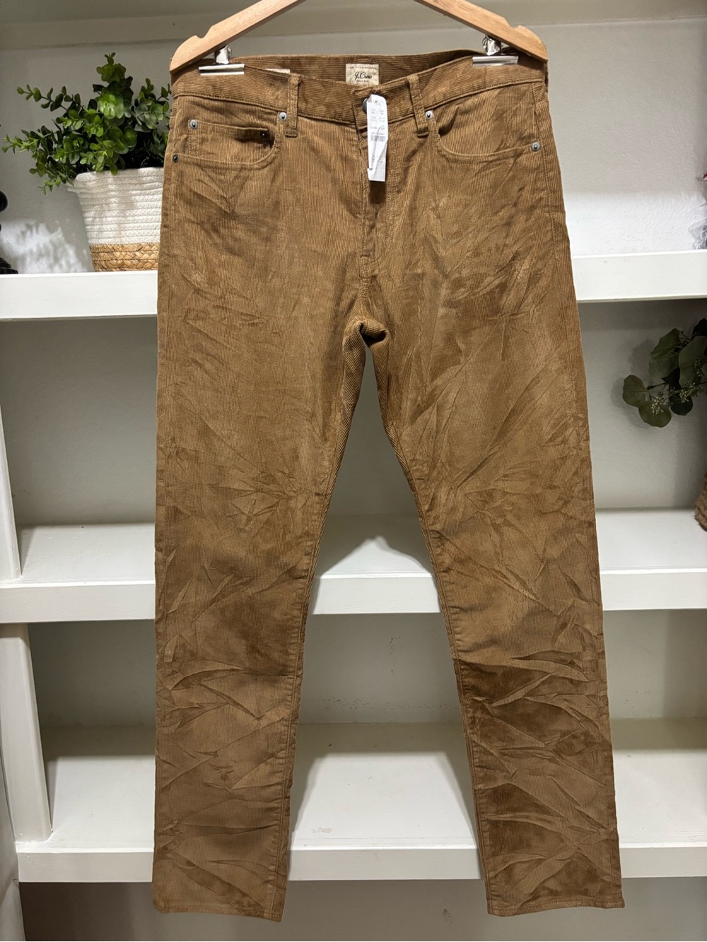 J. Crew Men's Corduroy Pants in Warm Brown